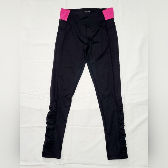 Calvin Klein Performance Leggings Yoga Quick Dry Women’s Small Black Pink - Picture 1 of 7